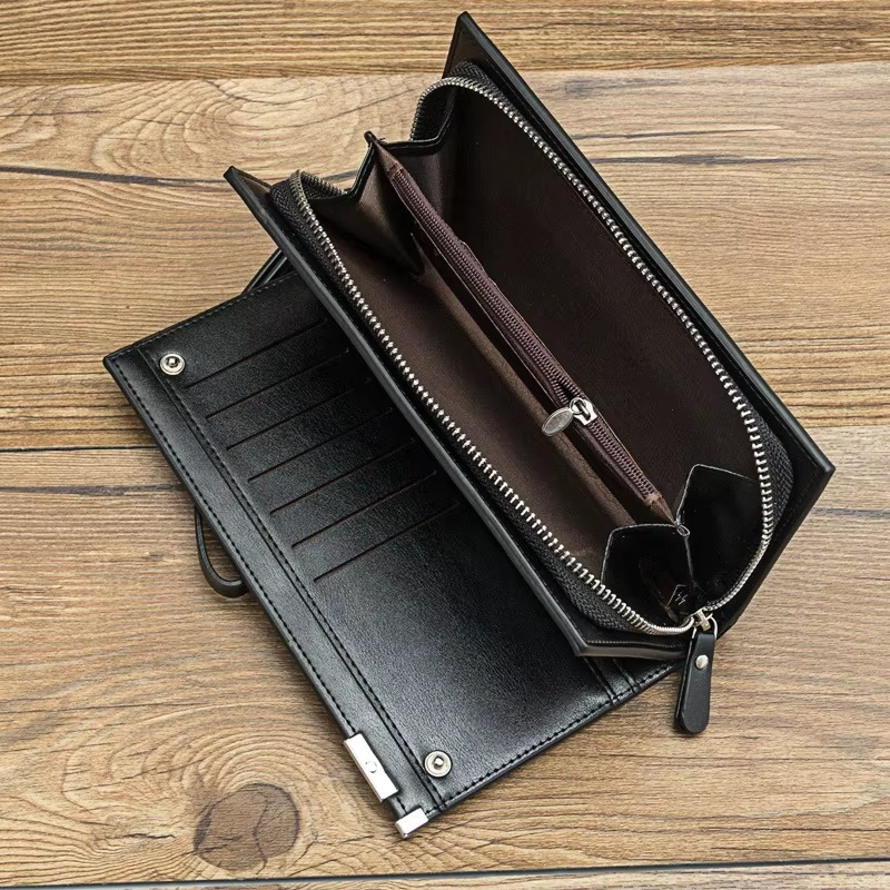 Stylectra™ Baellerry Long Wallet for Men – Slim Leather Money & Mobile Holder with Card Slots