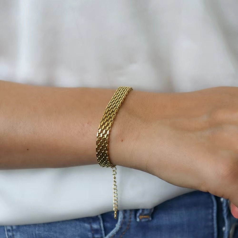 Stylectra™ Rope & Snake Bracelet Combo – Thick Rowena Design, 100% Pure Stainless Steel