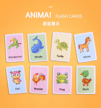 STYLECTRA™ English Animal Flashcards for Kids – Learn & Play