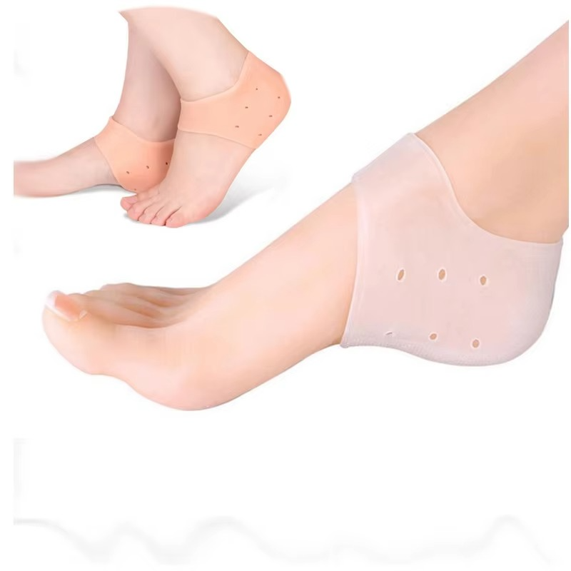Stylectra™ Premium Silicone Heel Pads – Heel Protector Socks for Cracked Heels, Pain Relief & Comfort