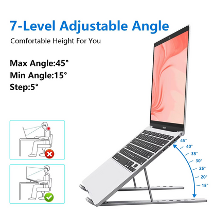 STYLECTRA™ AlumiLift Laptop Stand  SleekStand – Adjustable Laptop Holder