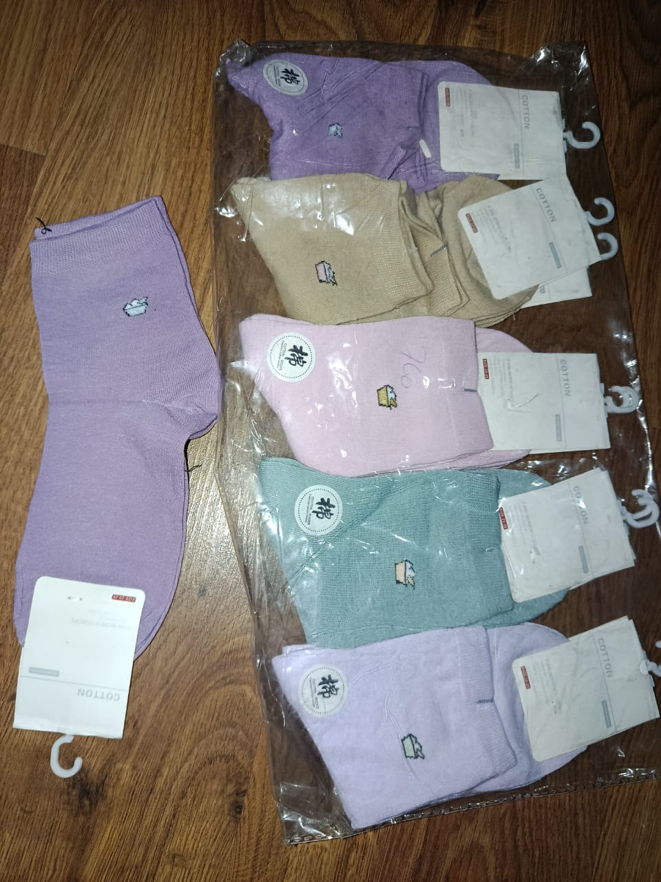 🧦 Stylectra™ Winter Socks – Soft, Warm & Cozy (Light Pastel Colors)