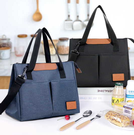 Stylectra™ Portable Triangular Insulated Lunch Bag – Large Capacity Crossbody Thermal Travel Bag