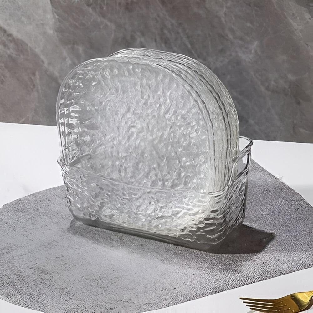 Stylectra™ 8 PCs Acrylic Luxury Mini Plate Set – Elegant Reusable Serving Plates