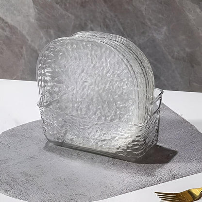 Stylectra™ 8 PCs Acrylic Luxury Mini Plate Set – Elegant Reusable Serving Plates