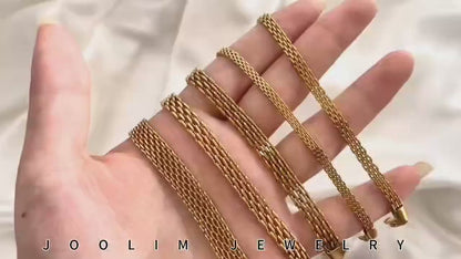 Stylectra™ Rope & Snake Bracelet Combo – Thick Rowena Design, 100% Pure Stainless Steel