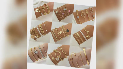 Stylectra™ 3-Line Bracelet Combo – Elegant Stainless Steel Set for Women