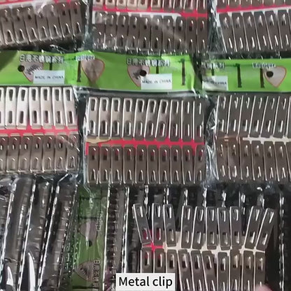 Stylectra™ Stainless Steel Clothes Clips (20 Pcs Pack) | Rust-Proof Laundry Pegs for Indoor & Outdoor Use