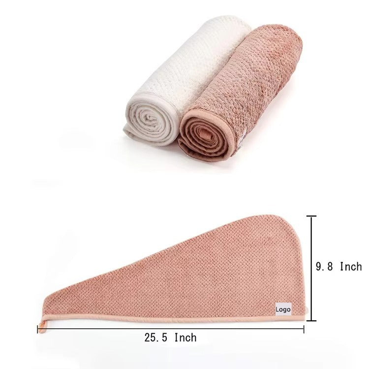 Stylectra™ Hair Towel Wrap | Quick-Dry Microfiber Hair Drying Towel with Button Loop