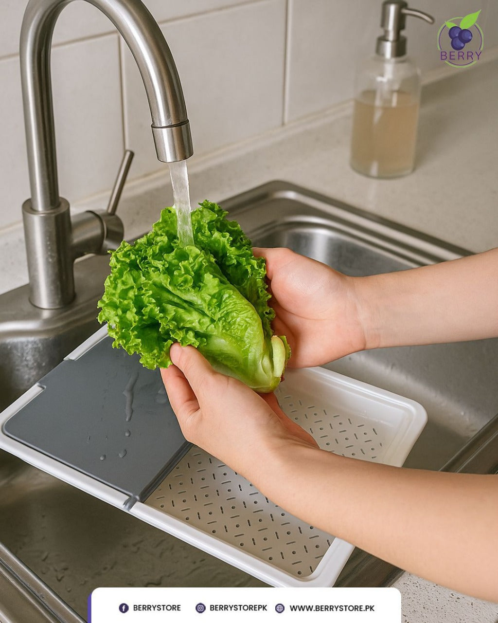 Stylectra™ Chop & Wash | 2-in-1 Folding Cutting Board with Built-in Drain Basket