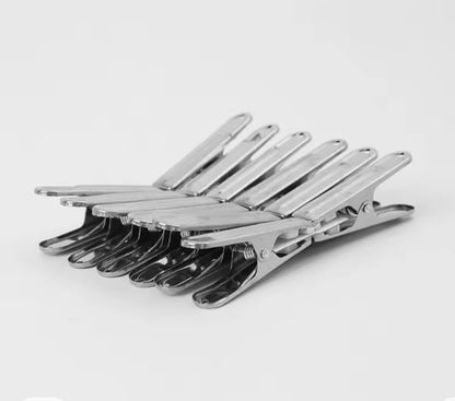 Stylectra™ Stainless Steel Clothes Clips (20 Pcs Pack) | Rust-Proof Laundry Pegs for Indoor & Outdoor Use